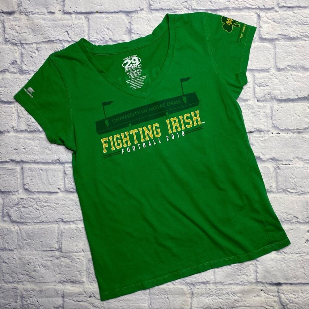 Colosseum Notre Dame Vneck Tee in Green